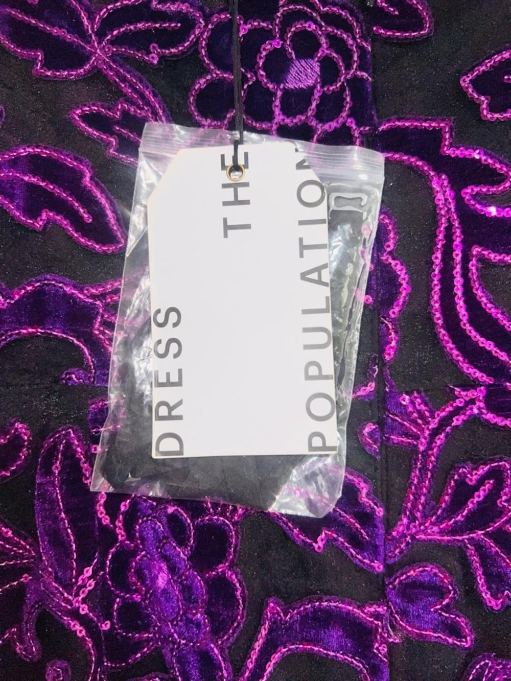 Dress the Population Fernanda Embroidered Floral Strapless Gown Size Large NWT - Picture 6 of 9